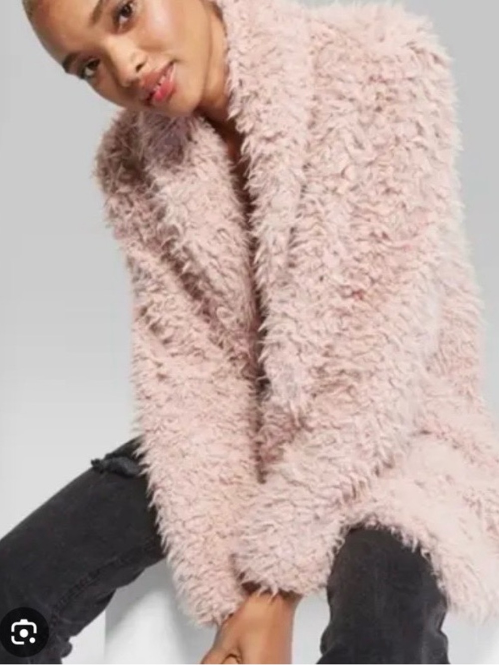 Target Women's Soft Pink Teddy Jacket